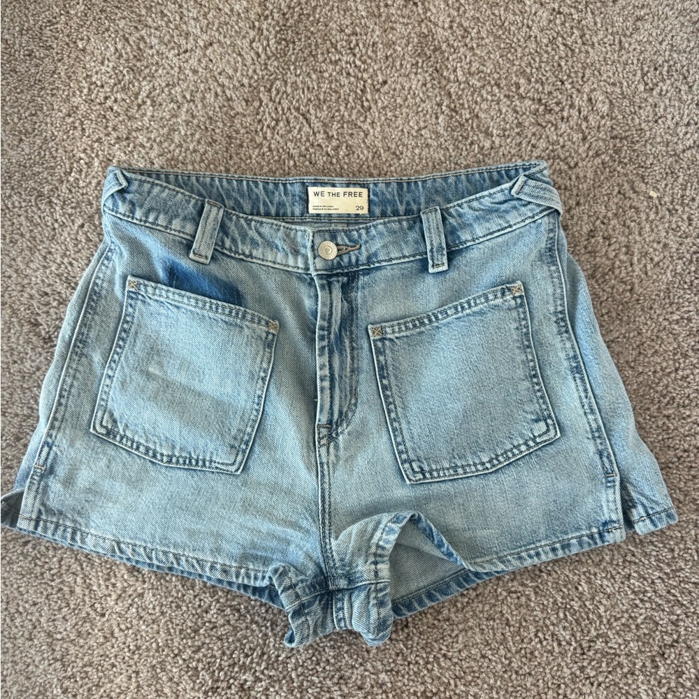 We The Free Blue Jean Shorts